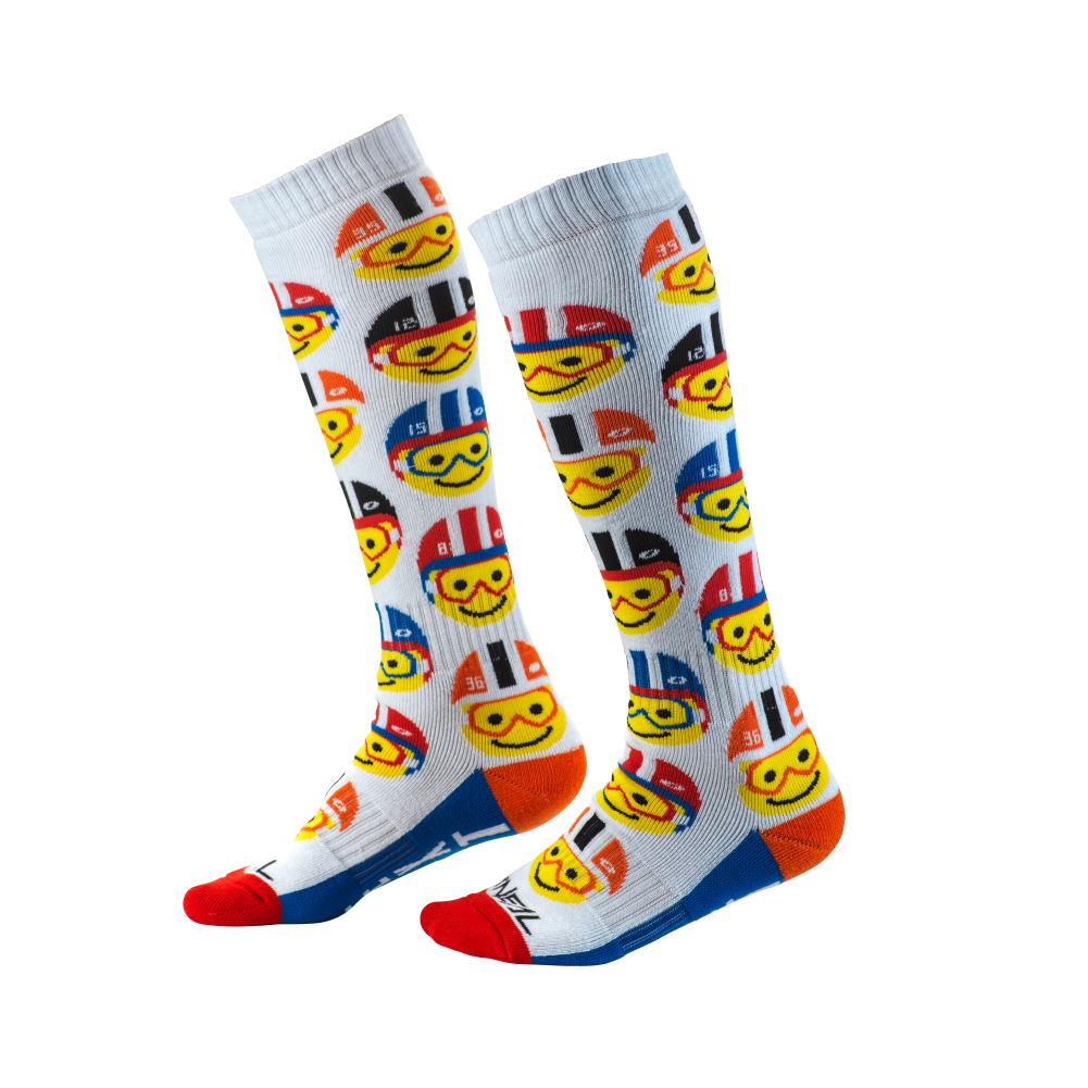 calcetines-o-neal-youth-pro-mx-emoji-racer-talla-nica-altura-rodilla image 1