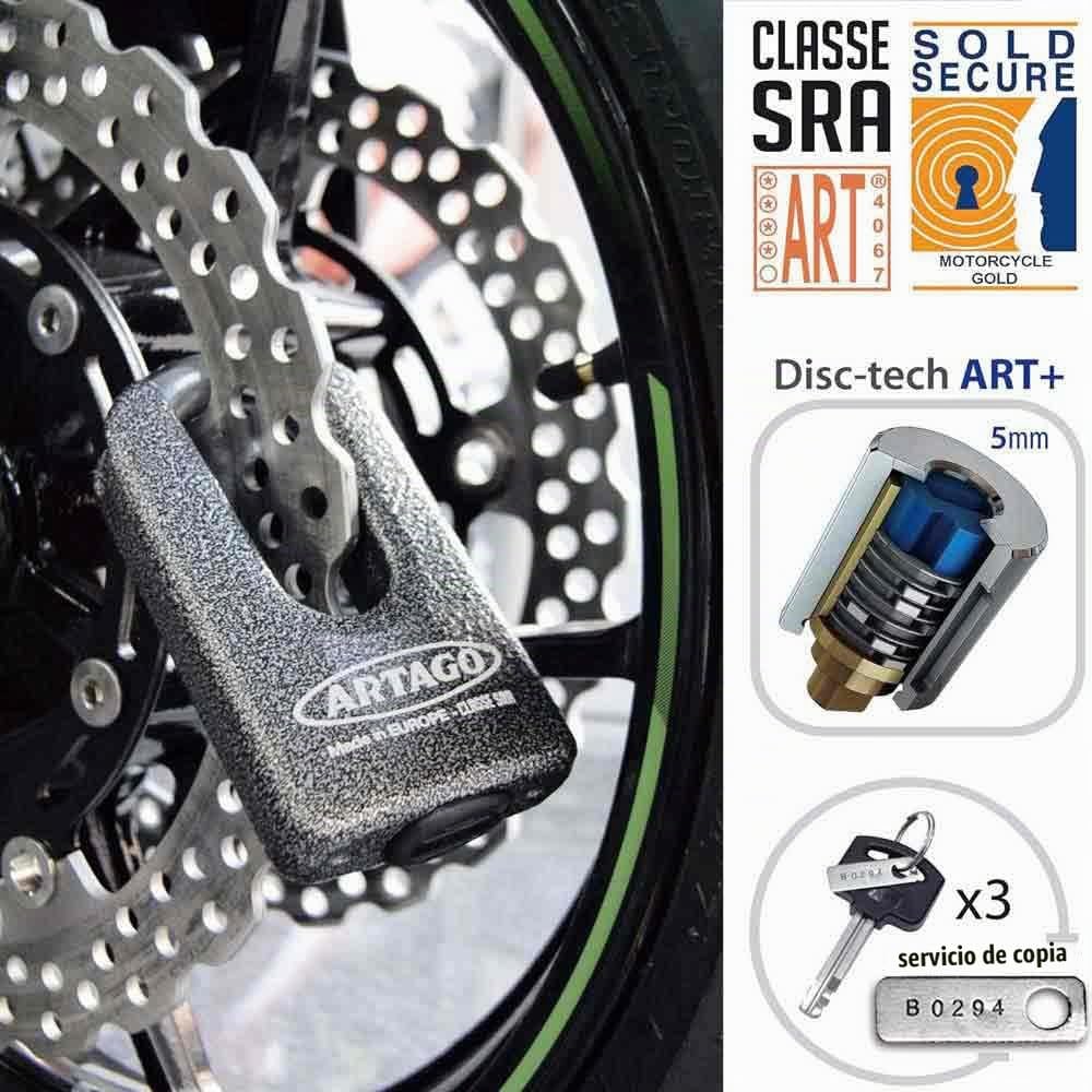 artago-69t3-pack-candado-antirrobo-disco-alta-seguridad-soporte-para-kawasaki-z9 image 5