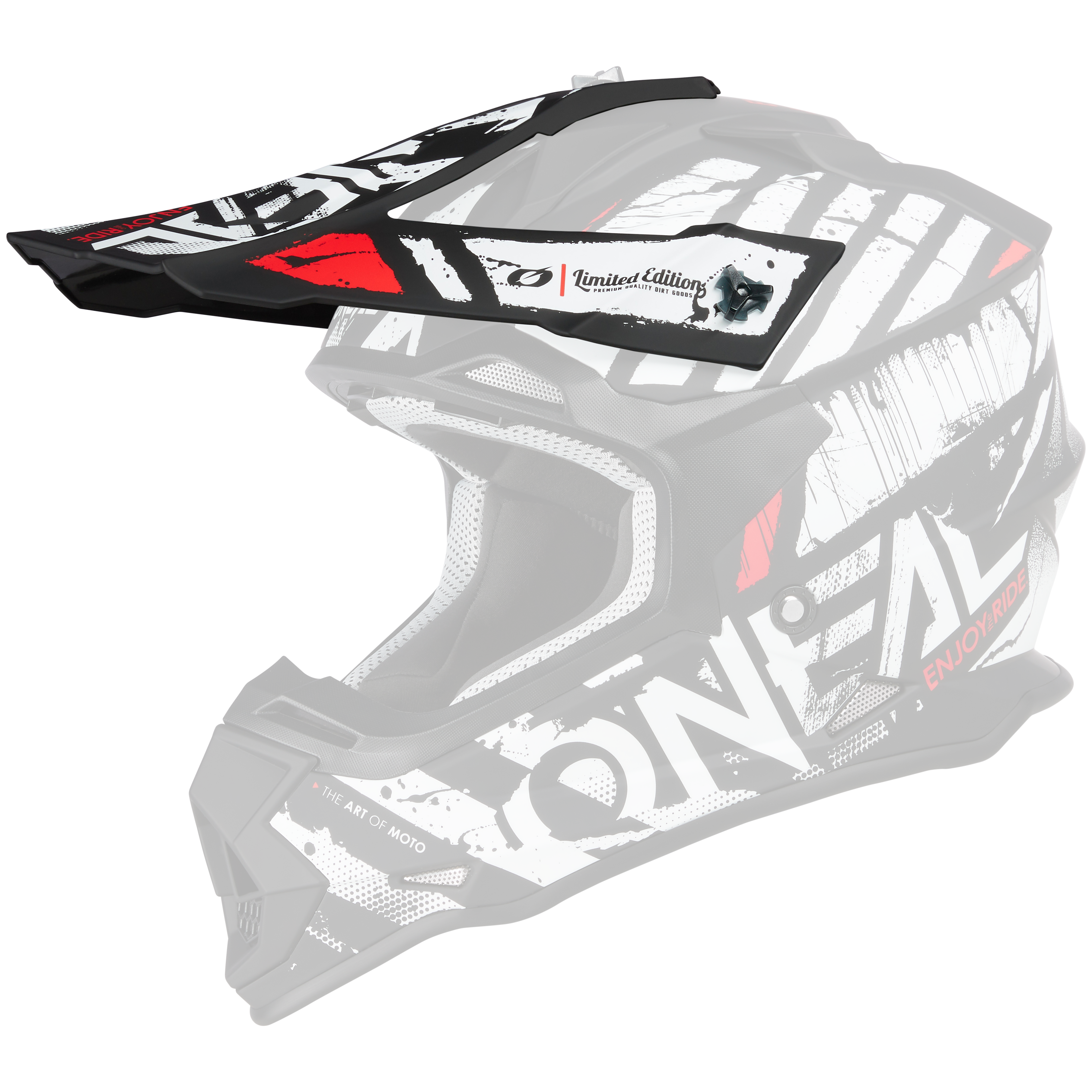 o-neal-visera-de-repuesto-para-casco-2-srs-glitch-blanco-negro image 1