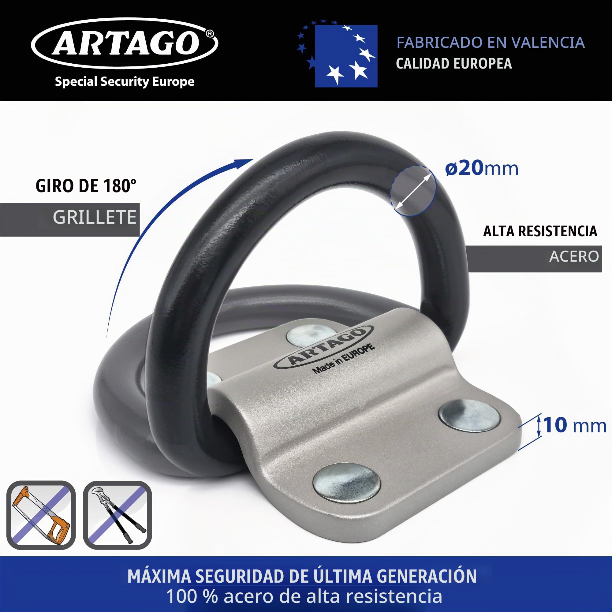 artago-60-anclaje-suelo-pared-xxl-anilla-basculante-20-mm-acero-m-xima-resistenc image 2