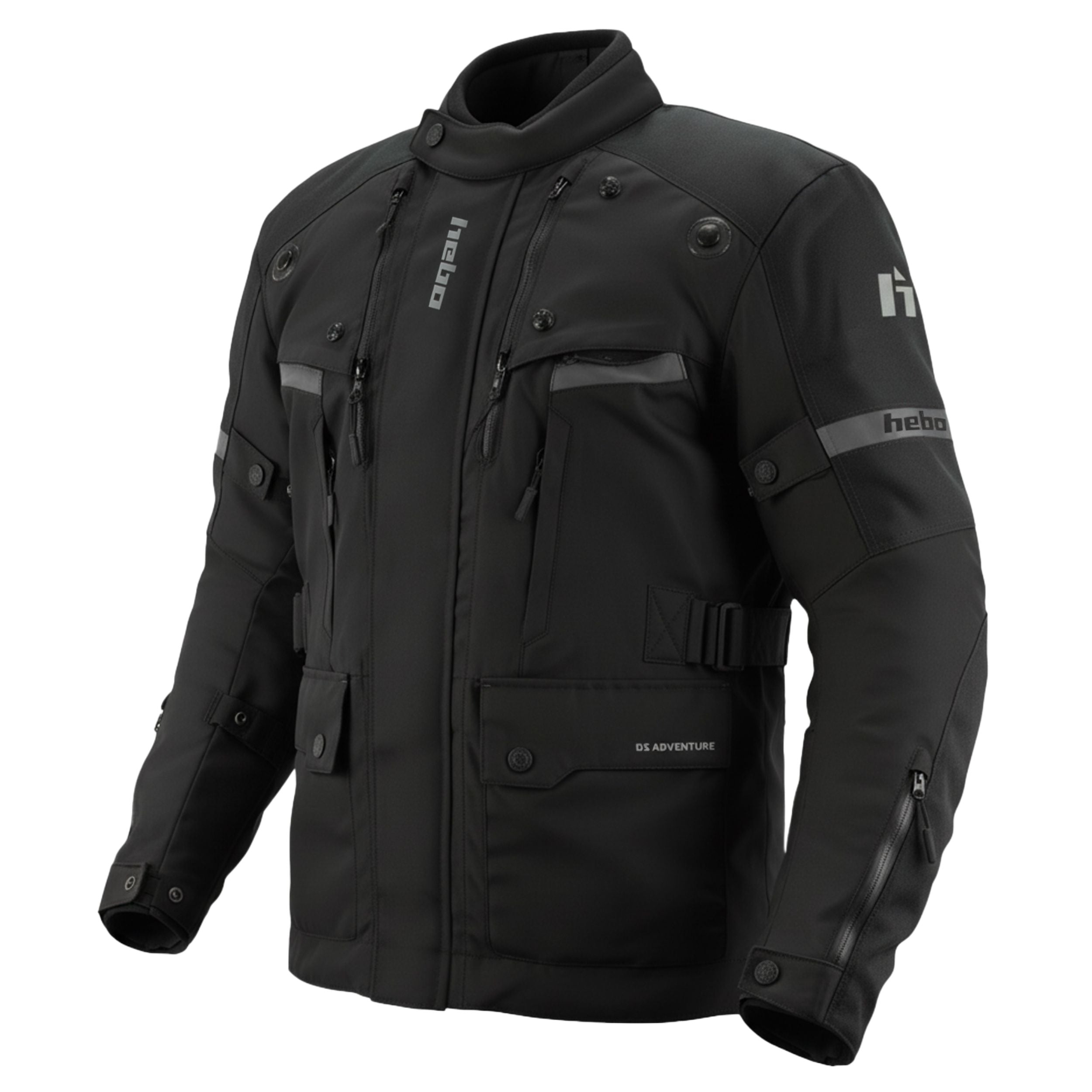 hebo-chaqueta-ds-adventure-negra-chaqueta-impermeable-con-protecciones-nivel-2-y image 1