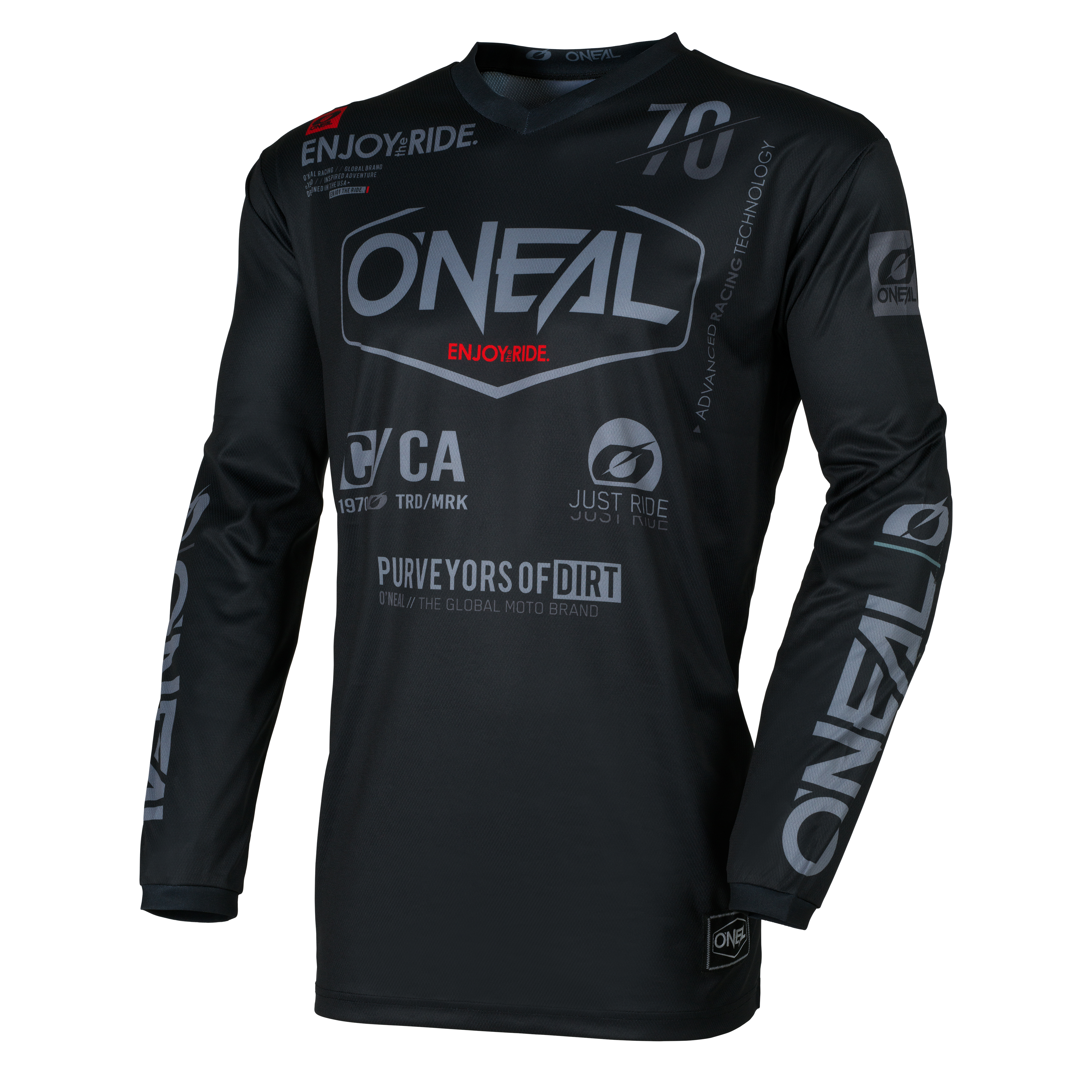 o-neal-element-brand-maillot-moto-custom-black-gray image 1