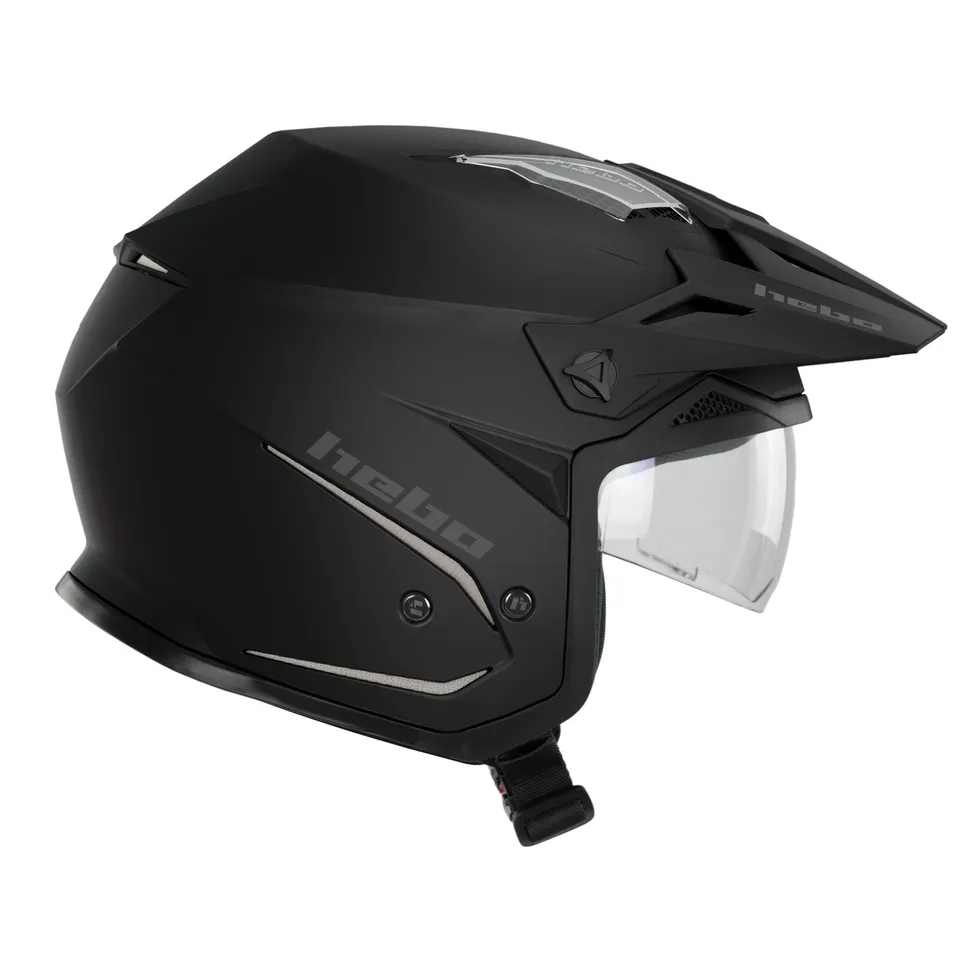 hebo-casco-zone-5-monocolor-negro-mate-casco-integral-con-pantalla-solar-escamot image 1