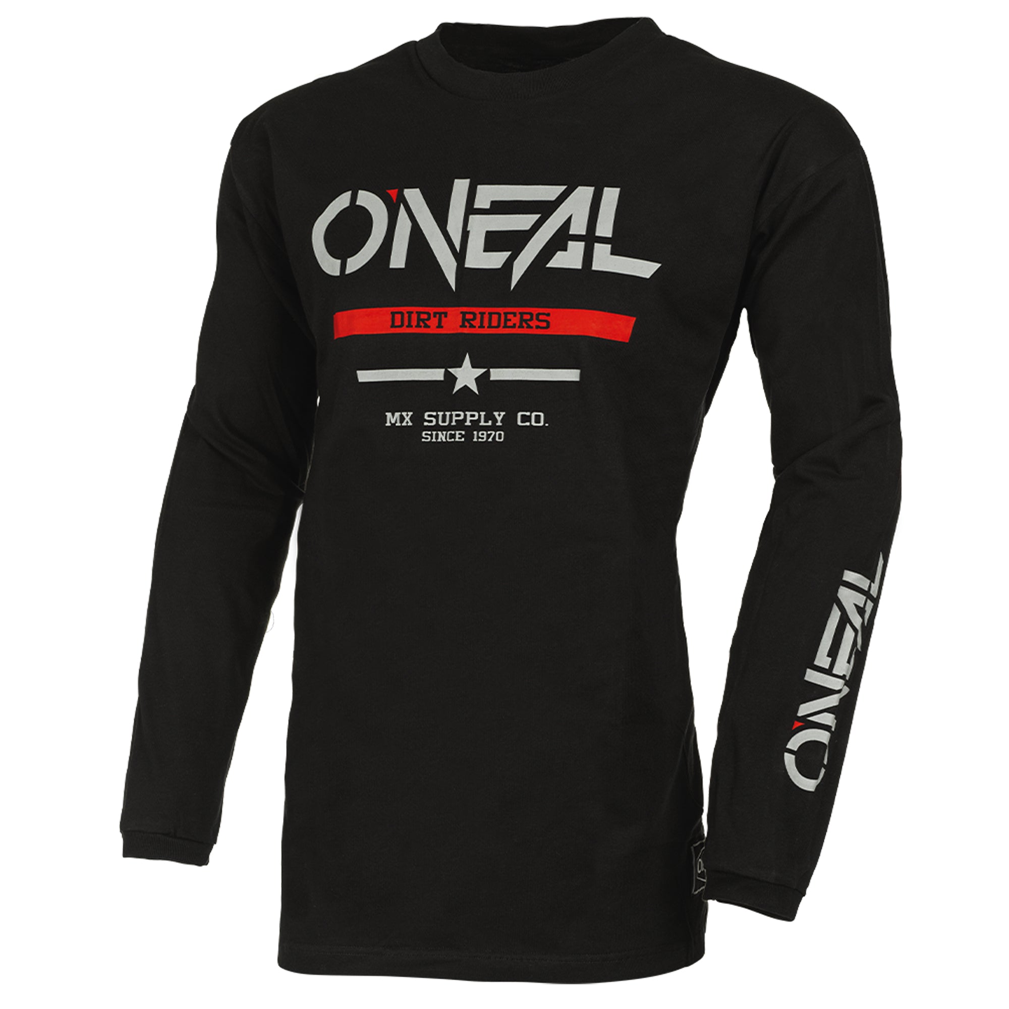 o-neal-element-squadron-cotton-jersey-black-gray-camiseta-de-manga-larga-de-algo image 1