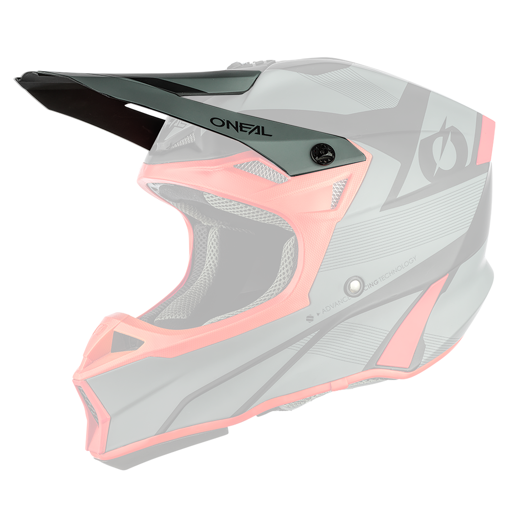 o-neal-visera-de-recambio-para-casco-10-srs-compact-gris-rojo image 1