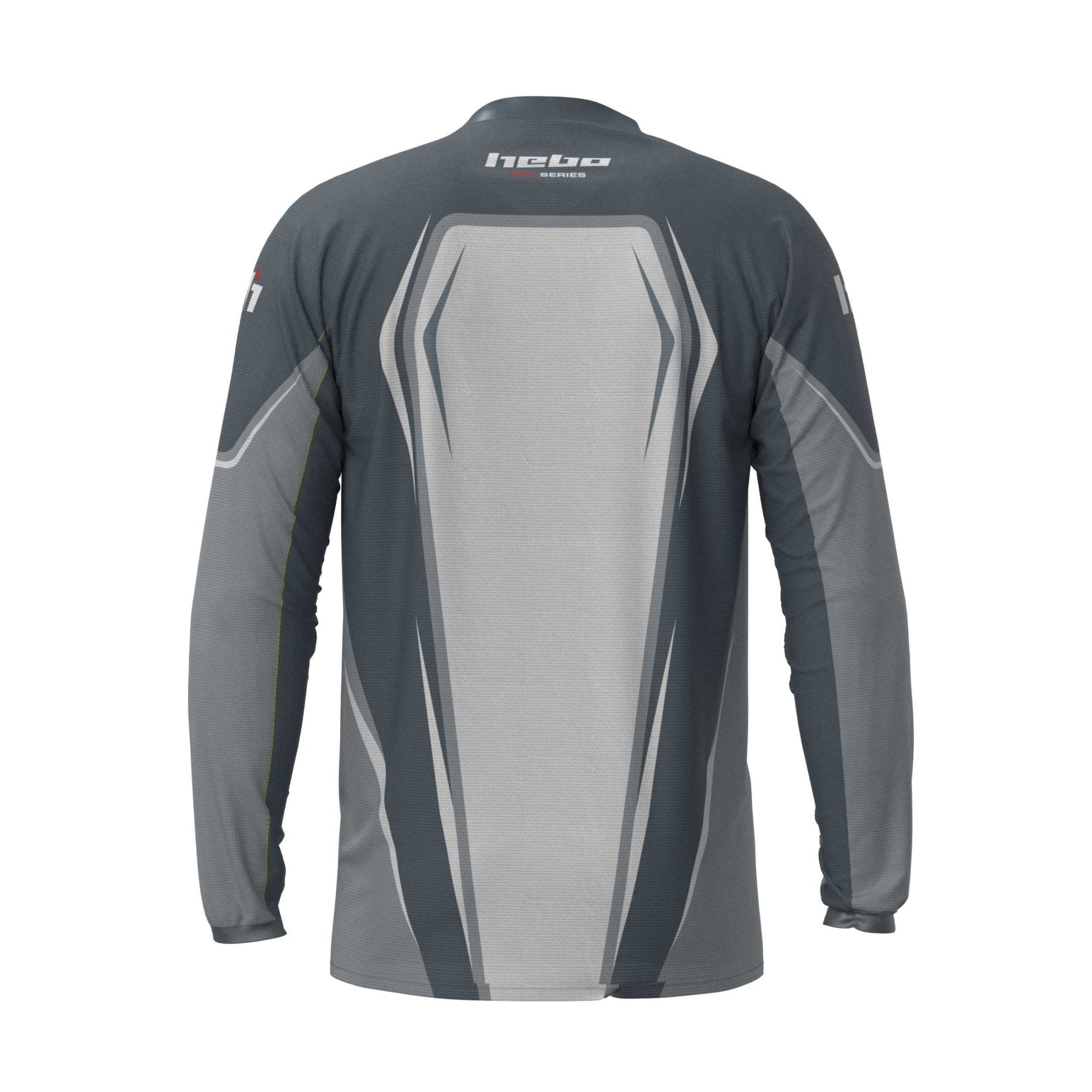 hebo-camiseta-pro-trial-classic-gris-transpirable-dry-clim-tejido-reciclado image 2