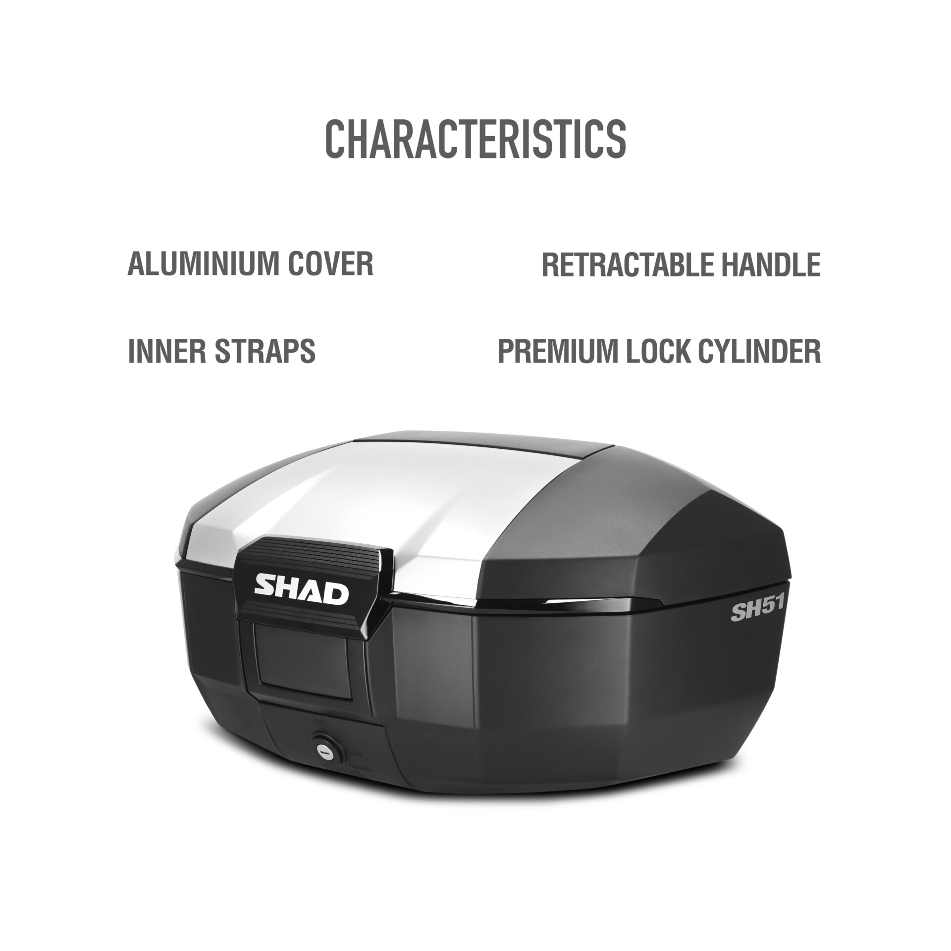 top-case-shad-sh51-aluminio-51l-capacidad-2-cascos-modulares-con-malla-organizad image 5